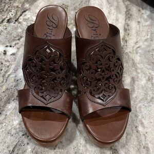 Brighton Brown Leather Women's wedges